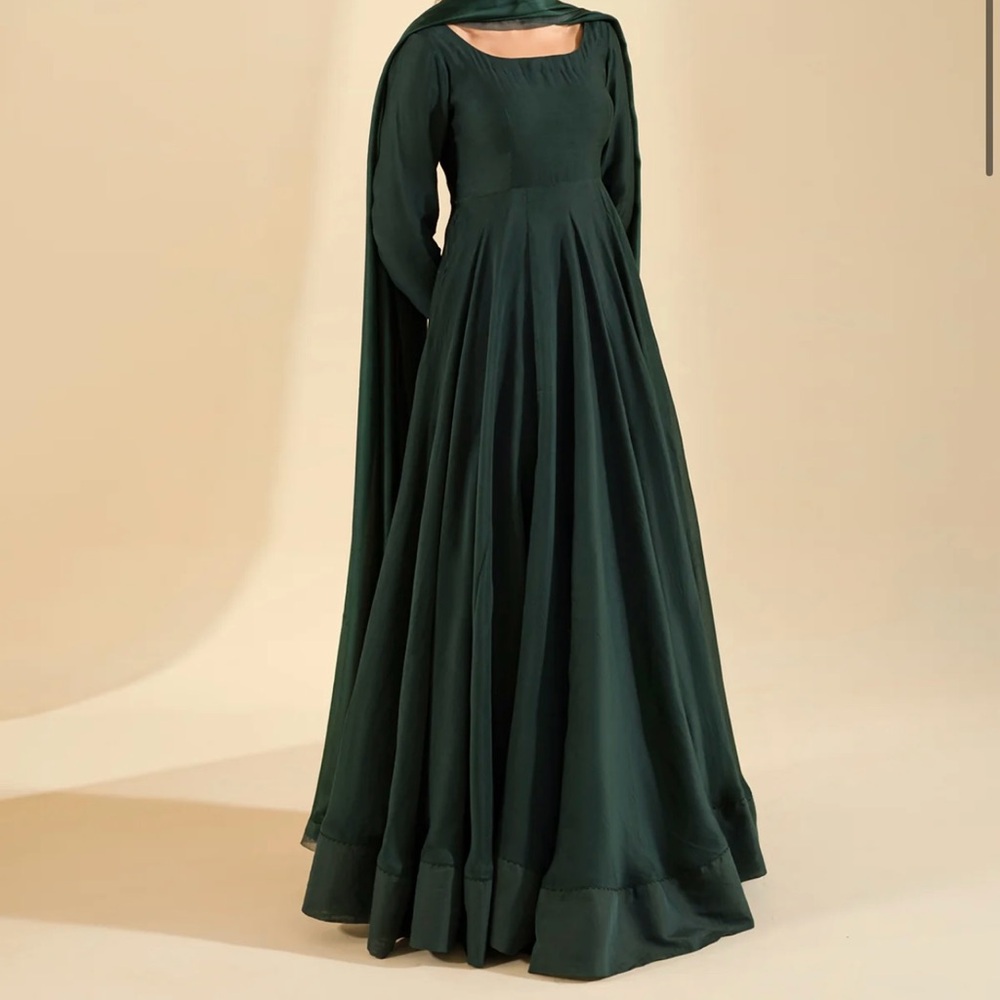 Elegant Teal Long Sleeve Pakistani/Indian Dress from Iqra F. Chaudry